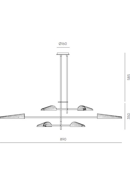 Bion Siyah Metal Sarkıt Avize