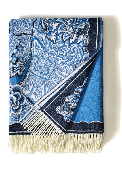 Bloom Mavi Yün Throw