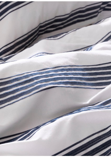 Wave Pamuklu Beyaz Battal Boy Nevresim Takımı 260X220 cm