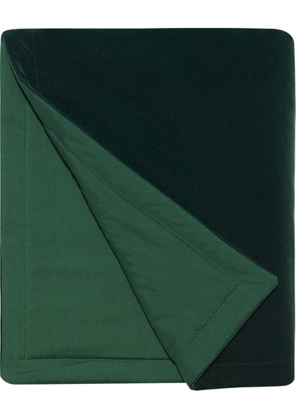 Yeşil Kadife Throw Koltuk Örtüsü 140 x 170 cm