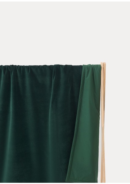 Yeşil Kadife Throw Koltuk Örtüsü 140 x 170 cm