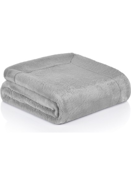 Gri Pamuklu Throw Battaniye 140 x 190 cm