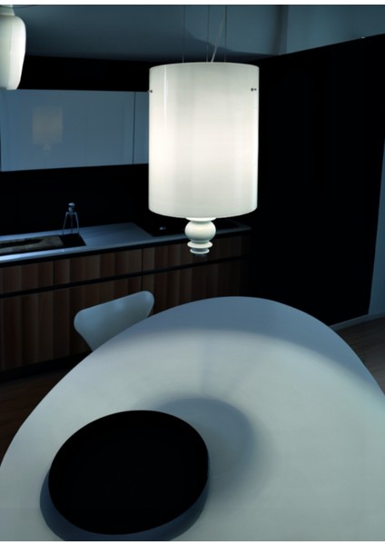 Luxury Beyaz Cam Sarkıt Avize