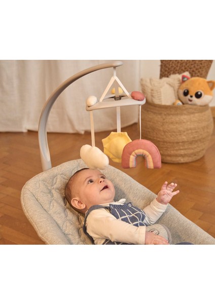 Zen Wave Floating Bouncer Wooden Grey 0-9 kg Beyaz Bebek Ana Kucağı indirimleri
