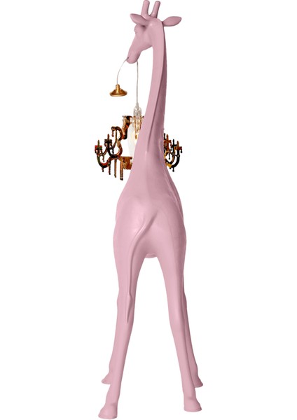 Giraffe In Love Pembe Masa Lambası modelleri