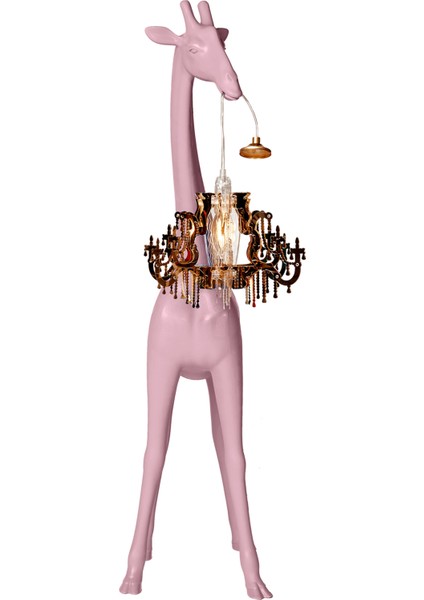 Giraffe In Love Pembe Masa Lambası fırsatları