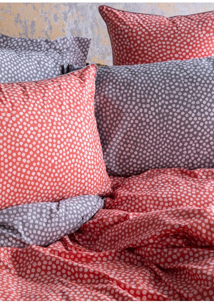 Dots Turuncu Tek Kişilik Nevresim Takımı 160X220 cm