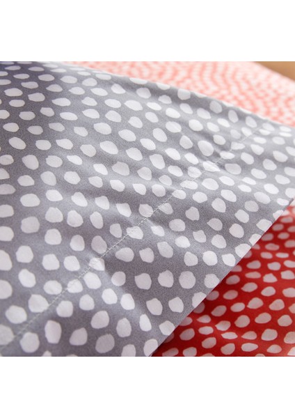 Dots Turuncu Tek Kişilik Nevresim Takımı 160X220 cm
