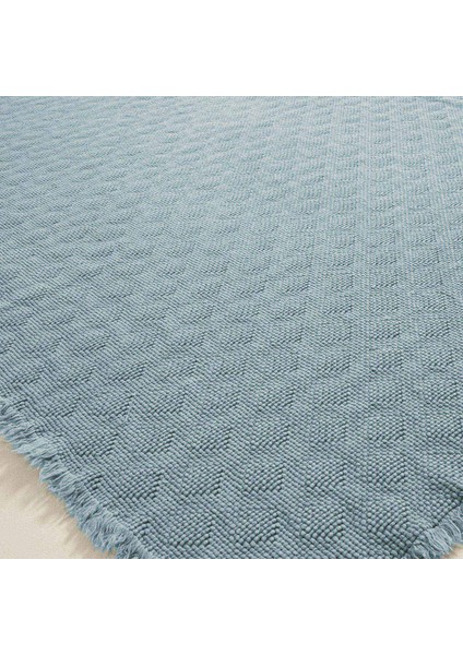 Favo Açık Mavi Saf Pamuk Dekoratif Halı 150X190 cm fiyatları