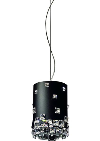 Mosaix Siyah Swarovski Kristali Avize