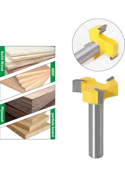 8mm Shank 3 Diş T-Yuvası Freze Ucu Frezeleme Düz Kenar Yiv Açma Freze Kesici Ahşap Ahşap Işleri Için Kesme Sapı (Yurt Dışından) fırsatları