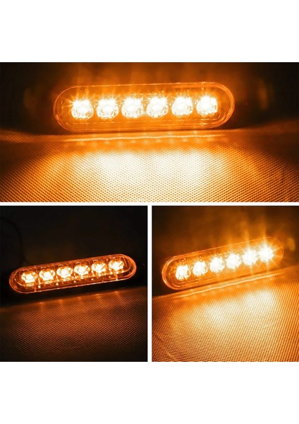 4 Adet 6led LED Işık Başlığı Acil Durum Işaret Tehlike Uyarı Işığı Flaş Dikkat Strobe Işık Çubuğu Araba Kamyon 12-24V Beyaz (Yurt Dışından) modelleri
