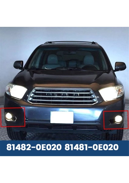 Çift Ön Tampon Sis Lambası Işıkları Lamba Trim Kapağı Toyota Highlander 2009-2015 81482-0E020 81481-0E020 (Yurt Dışından) modelleri