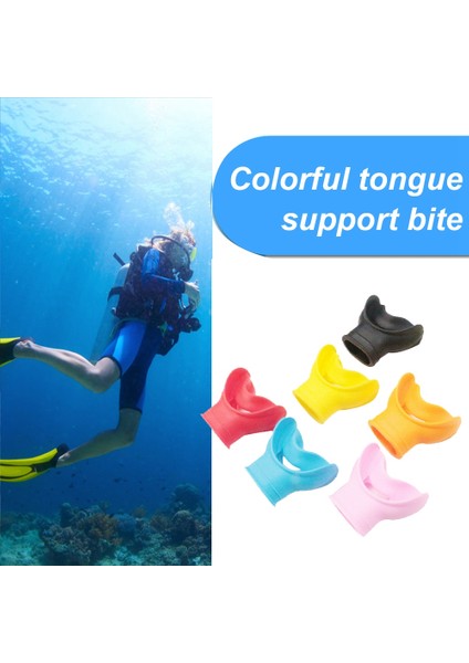 Tüplü Dalış Ikinci Aşama Silikon Ağızlıklar Şnorkel Regülatörü Renkli Sualtı Solunum Aksesuarları Siyah (Yurt Dışından) fiyatları