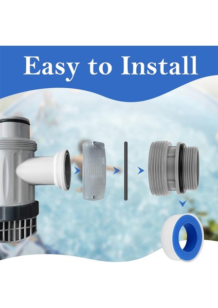 Havuz Hortumu Adaptörü 1 1/4 Inç Ila 1 1/2 Inç, Havuz Pompalarını, Filtreleri, Isı Pompalarını Vidalı Somunlu 1 1/2 Inç Hortuma Dönüştürme (Yurt Dışından) modelleri