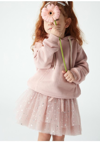 Blush Stardust Pembe Pileli Kız Çocuk Etek