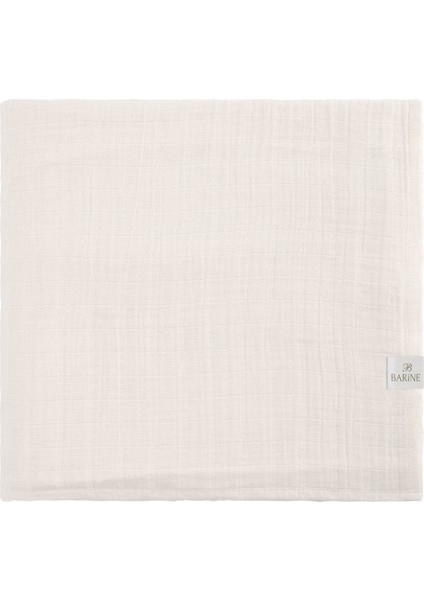 Krem Müslin Yatak Örtüsü Pike 200X220 cm