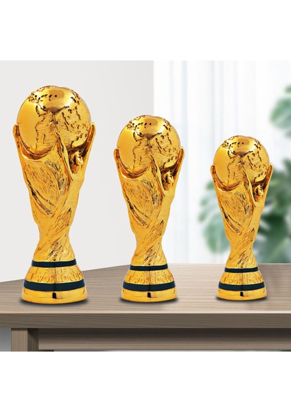 27CM 2022 Katar Dünya Kupası Trophy Tam Altın Kaplama Reçine Bardak Modeli Hatıra Futbol El Sanatları Dekorasyon Hayranları (Yurt Dışından)