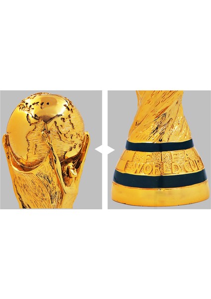 27CM 2022 Katar Dünya Kupası Trophy Tam Altın Kaplama Reçine Bardak Modeli Hatıra Futbol El Sanatları Dekorasyon Hayranları (Yurt Dışından)