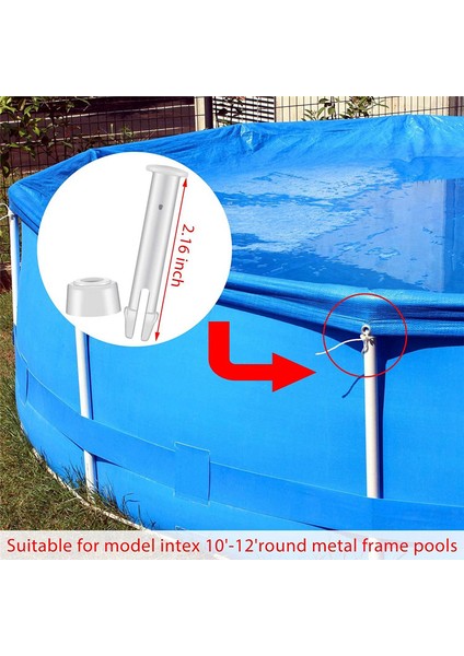 12 Adet Plastik Havuz Bağlantı Pimleri ve Kauçuk Contalar Intex Yer Üstü Yuvarlak Çerçeve Yüzme Havuzu Parçaları 28270-28273(2.36IN) (Yurt Dışından) indirimleri