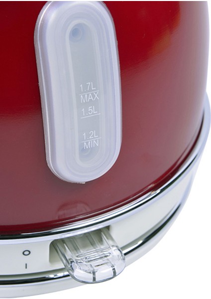 Gem Retro 1.7 Litre Kırmızı Yuvarlak Su Isıtıcısı