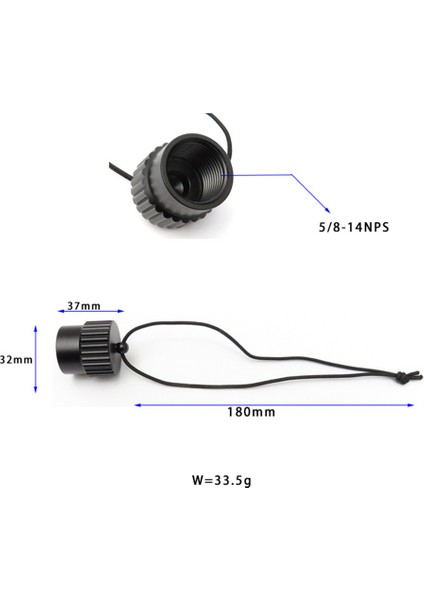 Tüplü Dalış Dişli Toz Kapağı Fiş Kapağı Din 5/8-14NPS Toz Kapağı Tankı Vana Uç Kapağı Aksesuar Parçası Siyah (Yurt Dışından) modelleri