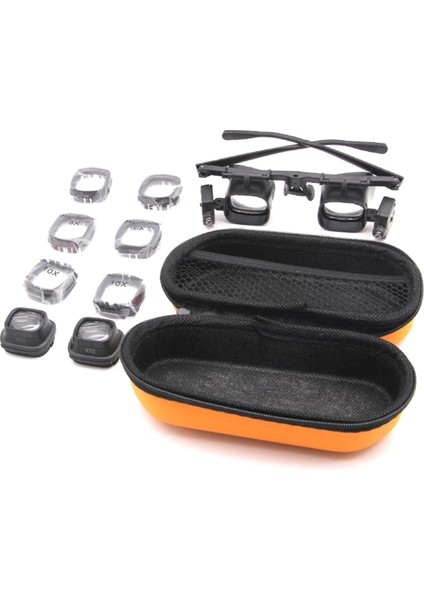 24X Kafa Bandı Büyüteç LED Işıklı Mücevher Saat Onarım Lehimleme Büyüteç Büyüteç Kaynak Gözlükleri Siyah (Yurt Dışından) modelleri