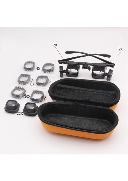 24X Kafa Bandı Büyüteç LED Işıklı Mücevher Saat Onarım Lehimleme Büyüteç Büyüteç Kaynak Gözlükleri Siyah (Yurt Dışından) fırsatları