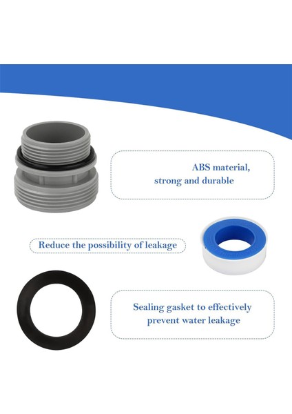 Havuz Hortumu Adaptörü 1 1/4 Inç Ila 1 1/2 Inç, Havuz Pompalarını, Filtreleri, Isı Pompalarını Vidalı Somunlu 1 1/2 Inç Hortuma Dönüştürme (Yurt Dışından) indirimleri