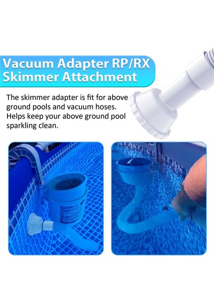 2 Adet Vakum Adaptörü Rp/rx Skimmer Ataşmanı Yaz Dalgaları Yer Üstü Havuzlar Spalar Sıcak Küvetler Yüzme Havuzu Parçaları (Yurt Dışından)
