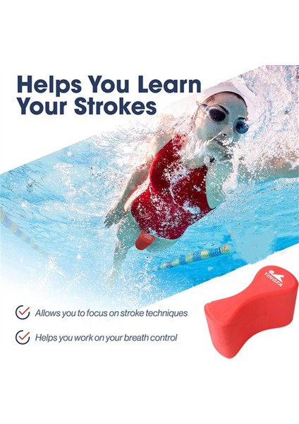 Yetişkinler ve Gençler Için Çekme Şamandırası Yüzme Eğitimi Bacak Şamandırası Yüzme Havuzu Vuruşları ve Üst Vücut Gücü Eva ve Bpa Içermez, Kırmızı (Yurt Dışından) indirimleri