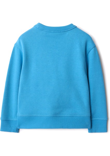 Mathew Rope Laces Logo Pamuklu Mavi Unisex Çocuk Sweatshirt fiyatları