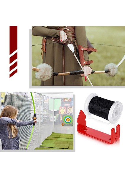 2 Parça Bowstring Ayırıcı Bowstring Hizmet Konu Peep Sight Installer Kırmızı Okçuluk Bowstring Ayırıcı (Yurt Dışından)
