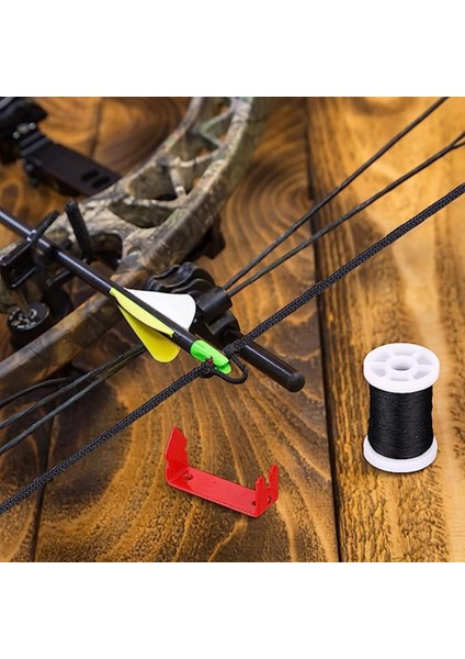 2 Parça Bowstring Ayırıcı Bowstring Hizmet Konu Peep Sight Installer Kırmızı Okçuluk Bowstring Ayırıcı (Yurt Dışından)