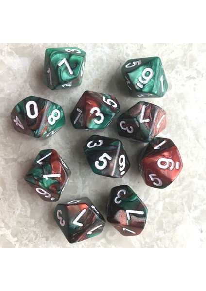 10 Adet/takım 10 Taraflı D10 Çokyüzlü Dices Numaraları Aramalar Masaüstü Masa Üstü Oyunu Pxpf, Stil 2 (Yurt Dışından) fiyatları