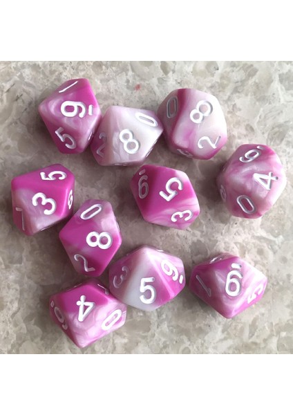 10 Adet/takım 10 Taraflı D10 Çokyüzlü Dices Numaraları Aramalar Masaüstü Masa Üstü Oyunu Pxpf, Stil 2 (Yurt Dışından) indirimleri