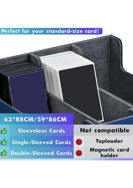 Ticaret Kartları Için Kart Saklama Kutusu, Kart Destesi Kasasında 1800'DEN Fazla Tek Kollu Kart Saklama Kutusu, Mavi (Yurt Dışından) fiyatları