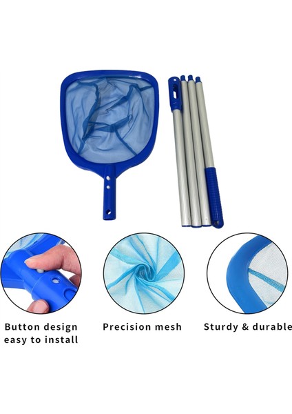 Havuz Malzemeleri Yüzme Havuzu Yaprak Skimmer Ağı 4 Alüminyum Direk Bölümleri Ağ Örgü Çanta Sepet Hızlı Temizlik Için Spalar Göletler (Yurt Dışından) indirimleri