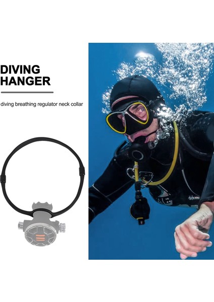 Tüplü Dalış Silikon Regülatör Kolye Tutucu Esnek Ağızlık Regülatör Kolye Yüzük Ahtapot Tutucu 18 cm Siyah (Yurt Dışından) indirimleri