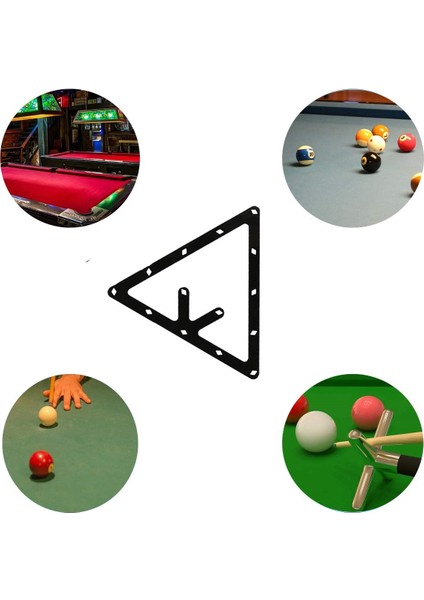 6 Adet Sihirli Top Rafı Tutucu Levha Bilardo Üçgen Ipucu Aksesuarları Sihirli Top Rafı 8, 9 ve 10 Top (Yurt Dışından)