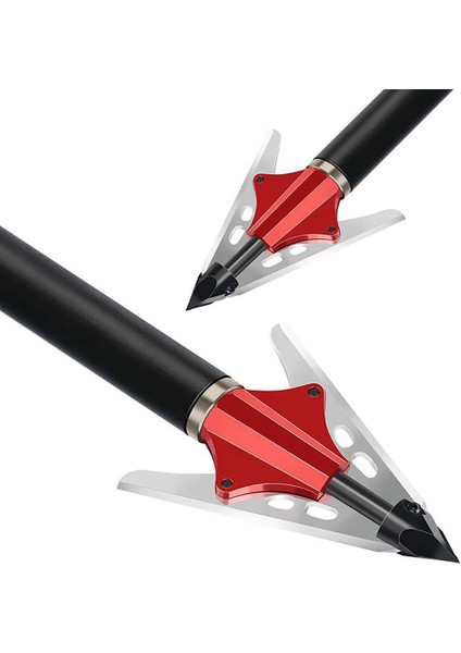 6 Adet Avcılık Geniş Başlığı 2 Yaylı Sürgülü Bıçak Geniş Başlığı Mekanik Yay ve Bileşik Yay ile Uyumlu (Yurt Dışından) modelleri