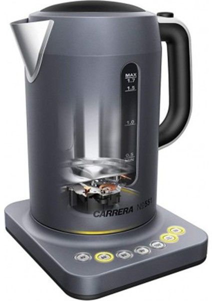No 551 2200 W Gri Çelik Su Isıtıcısı Kettle 1,7 Lt