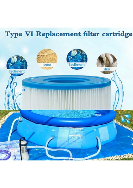 Bestway Spa Filtre Pompa Kartuşu Tip Vı Için Havuz Filtresi, Lay-Z-Spa Miami, Vegas Için Sıcak Küvet Filtreleri, Yedek Filtre (Yurt Dışından)