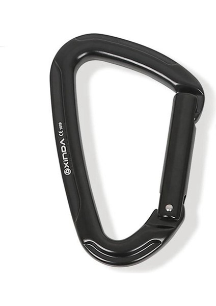 Xinda Outdoor Kamping Çıtçıtlı Kilit Sürgülü Kilit Hızlı Asma Kaya Tırmanışı Ana Kilit Halat Askısı Düz (Siyah) (Yurt Dışından)