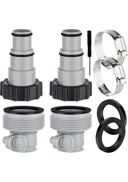 Yüzme Havuzu Hortumları Adaptörü Tip A/b Konnektörü 1.25 Inç ve 1.5 Inç Hortumlar Için Intex Filtre Pompası, Tuzlu Su Sistemleri (Yurt Dışından)