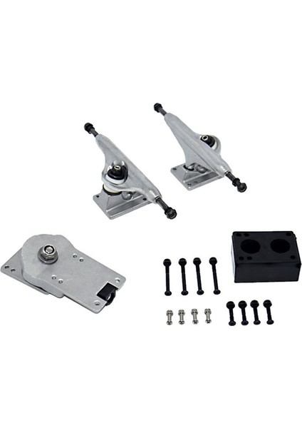 6.25 Inçlik Land Surfboard C7 Bridge Surf Skateboard Trucks Skateboard Braketi Siyah Yay Braketi ve Conta (Yurt Dışından)
