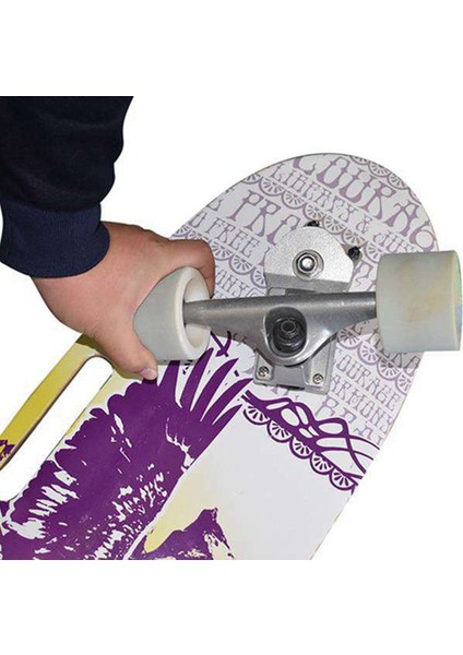 6.25 Inçlik Land Surfboard C7 Bridge Surf Skateboard Trucks Skateboard Braketi Siyah Yay Braketi ve Conta (Yurt Dışından)