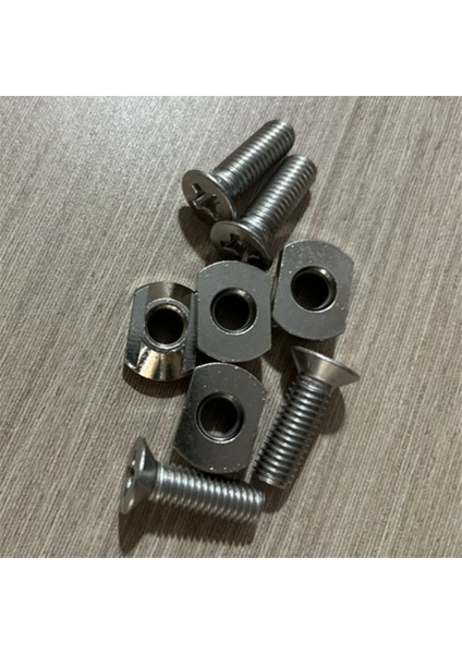 Adet M8 Hidrofil Montaj Pirinç T-Somunları Sörf Tüm Hidrofil Rayları Açık Hava Sörf Aksesuarları Gümüş (Yurt Dışından) indirimleri