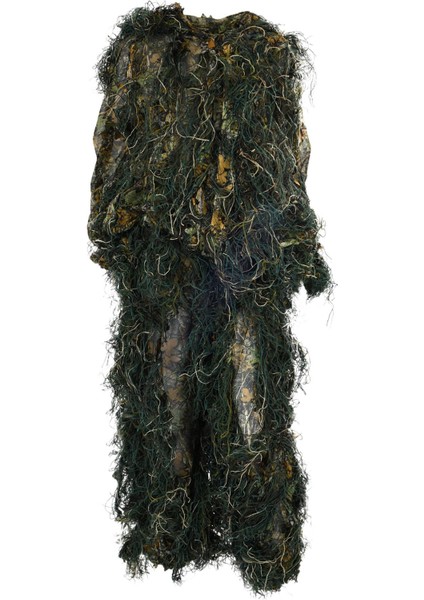 Ghillie Takım Elbise Avcılık Woodland 3D Biyonik Yaprak Kılık Üniforma Cs Kamuflaj Takım Elbise Seti Orman Tren Avcılık Kumaş (Yurt Dışından)