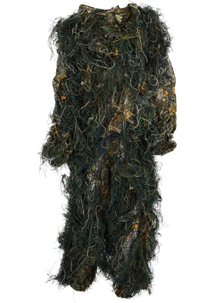 Ghillie Takım Elbise Avcılık Woodland 3D Biyonik Yaprak Kılık Üniforma Cs Kamuflaj Takım Elbise Seti Orman Tren Avcılık Kumaş (Yurt Dışından)
